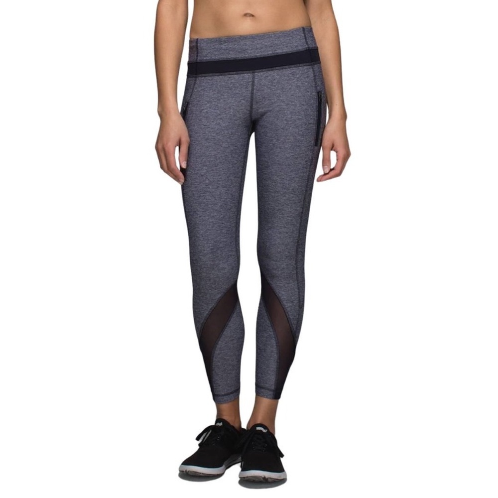 Lululemon Inspire Tight II Size 4 *Discontinued Mid-Rise Heathered Naval Blue